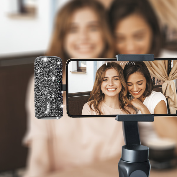 Female vlogger recording cooking related broadcast at home